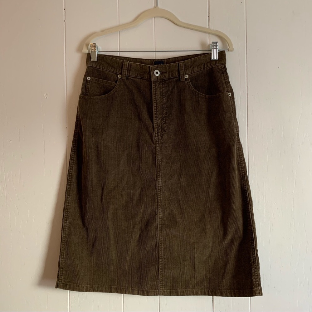 vintage GAP brown corduroy skirt